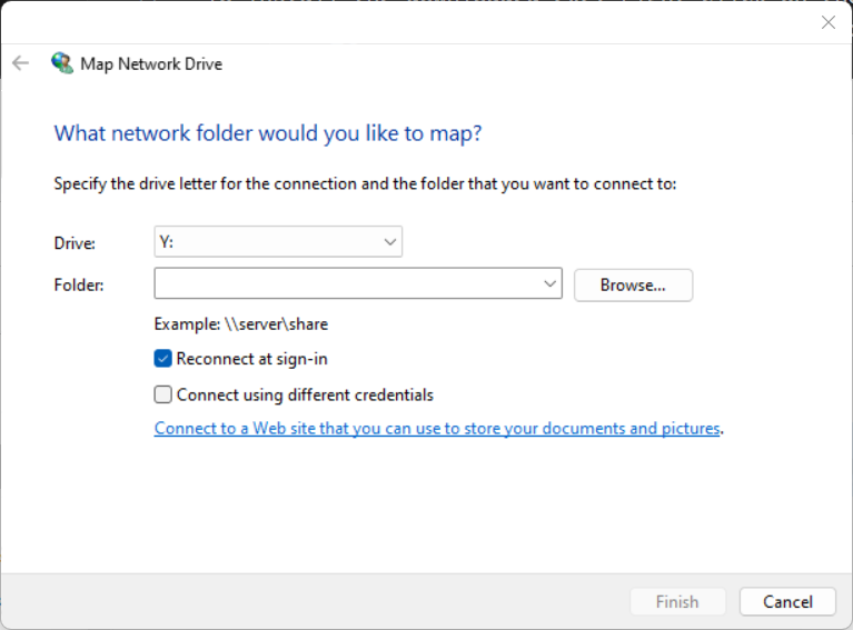 Mapping a Network Drive