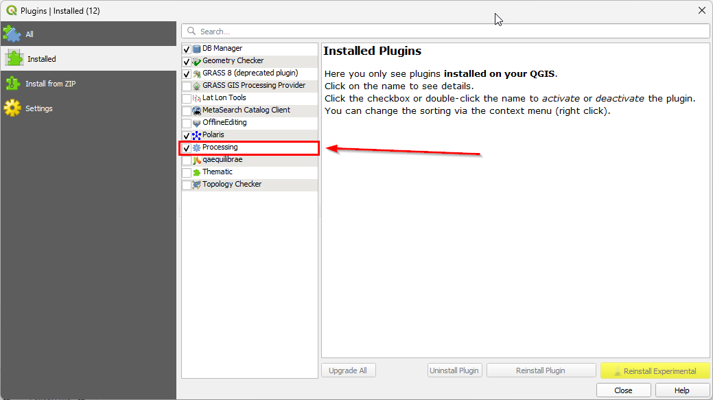 Activate and deactivate plugin