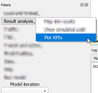 KPI comparison menu