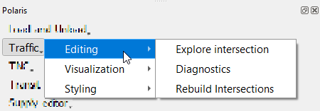 Traffic editing menu