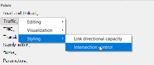 Traffic Styling menu