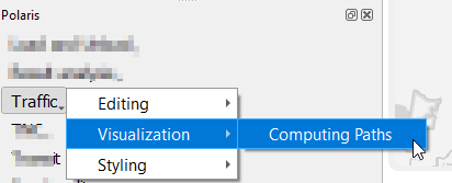 Traffic Visualization menu