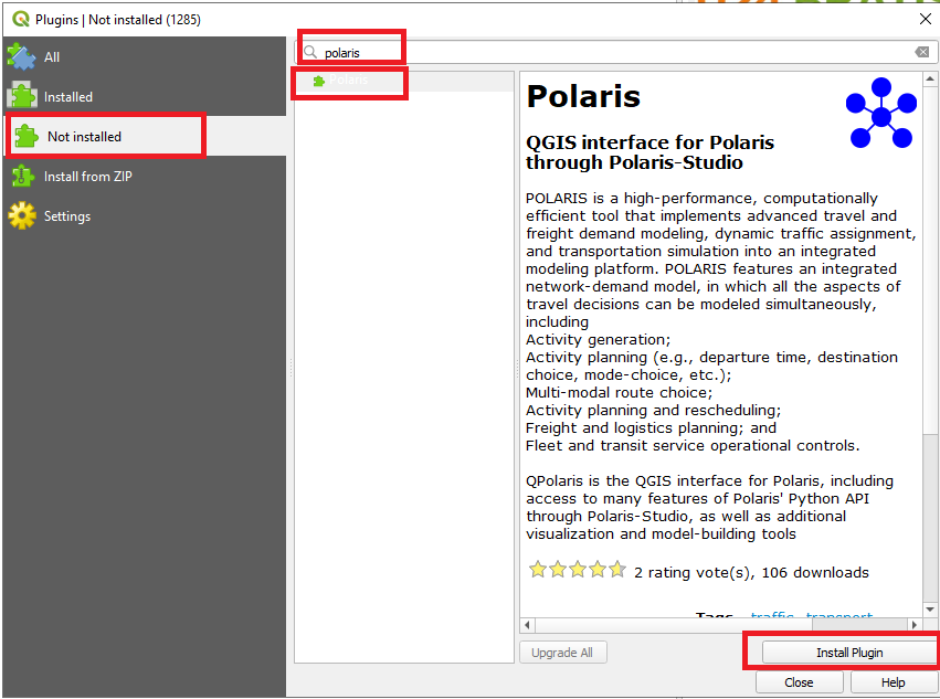 Installing from the plugin repository