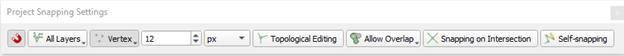 QGIS snapping menu